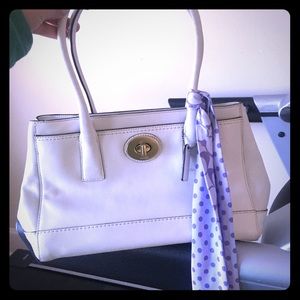 Coach Purse-White Leather